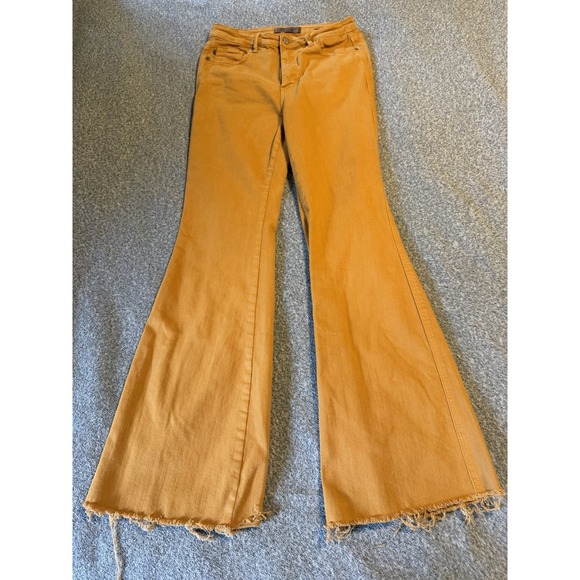 Judy Blue Denim - Judy Blue Jeans Womens 29x30  (9)Marigold High Waist Tummy Control Flare Raw Hem